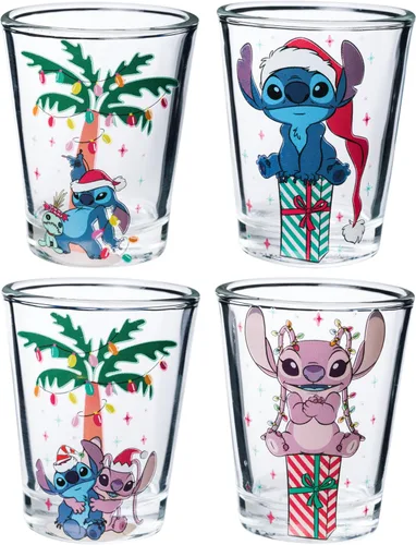 Vista 23 de Silver Buffalo Disney Una película Goofy - Juego de 4 mini vasos con personajes de Goofy, Max Goof, Roxanne y Bobby Zimuruski, 1.5 onzas