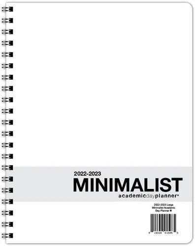 Vista 2 de Agenda minimalista fechada Descripción general del calendario mensual de 12, listas de tareas, planificación semanal y diaria (8.5 x 11 pulgadas)