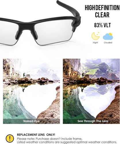 Vista 3 de BLAZERBUCK Lentes de repuesto antisal y kit de calcetines para gafas de sol Oakley Flak 2.0 XL OO9188