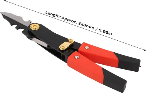 Vista 8 de banapoy 2 in 1 Aviation Tin Snips and Wire Cutter Stripping Tool, Heavy Duty Metal Shears Aviation Snips, Wire Stripper, Straight Cut, for Cutting