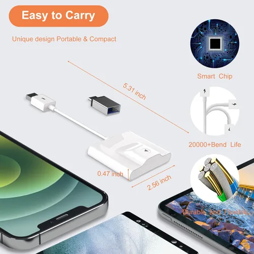 Vista 7 de Adaptador inalámbrico CarPlay para Apple iPhone IOS7+ Convertir con cable a Dongle inalámbrico CarPlay, juego de coche inalámbrico, apto para coche