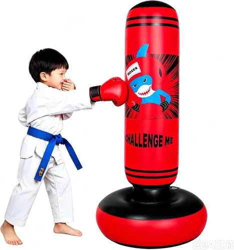 Vista 4 de Punching Bag Kid,Boxing Bag for Kids,Inflatable Dummy, Inflatable Punching Bag, De-Stress Boxing Bag for Kids.