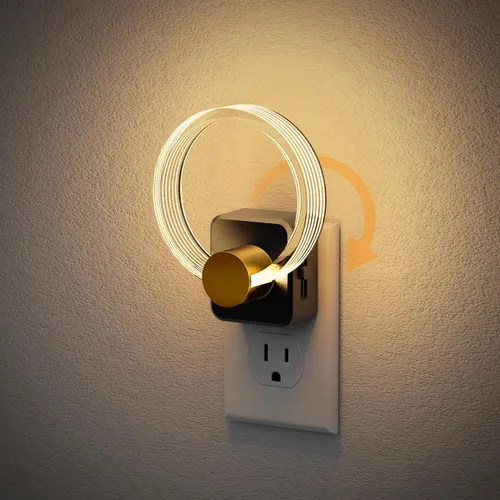 Vista 12 de JandCase Luz Nocturna, Luces Nocturnas Cambiantes de Color Enchufables en la Pared, Luz Nocturna RGB con Sensor de Luz, Luz Nocturna Enchufable