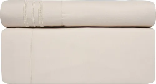 Vista 2 de Juego de sábanas de 1800 hilos, sábanas de microfibra cepillada suave de calidad egipcia, juego de ropa de cama de lujo con sábana encimera, sábana