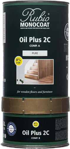 Vista 159 de Rubio Monocoat Tinte y acabado para madera de 650 pies cuadrados - Niebla 5% Oil Plus 2C Aceite de linaza ecológico de secado rápido