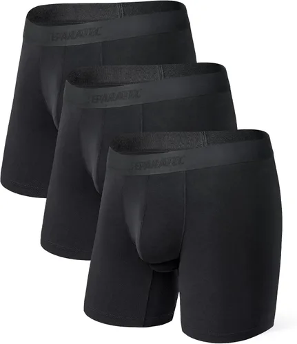Vista 18 de Separatec - Calzoncillos tipo bóxer para hombres con bolsillo, de rayón de bambú que absorbe la humedad, ropa interior transpirable para hombres A1
