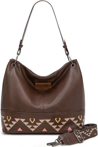 Vista 24 de Wrangler Hobo - Bolsas para mujer de cuero vegano con asa superior, bolsos de hombro y bolsos