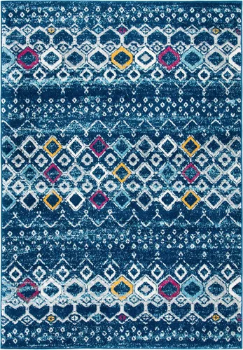 Vista 67 de SAFAVIEH Amsterdam Collection Alfombra Decorativa - 2.3 pies x 4 pies, Negro & Multi, Diseño Marroquí Bohemio, Sin Desprendimiento y Fácil Cuidado