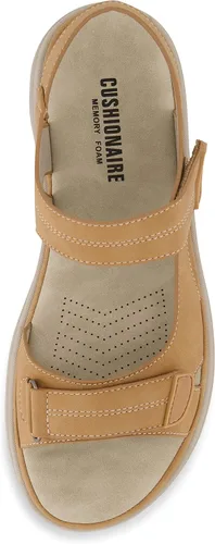 Vista 5 de CUSHIONAIRE Sandalia Magee para mujer con plantilla cómoda para exteriores con correa ajustable y espuma viscoelástica, anchos disponibles