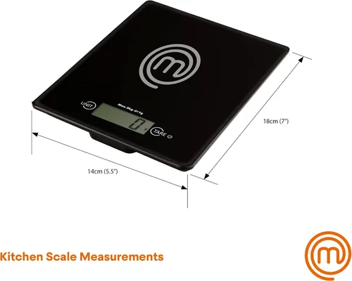 Vista 6 de MasterChef Báscula digital de alimentos gramos y onzas para cocina, báscula portátil de peso de alimentos con pantalla LCD para hornear y cocinar