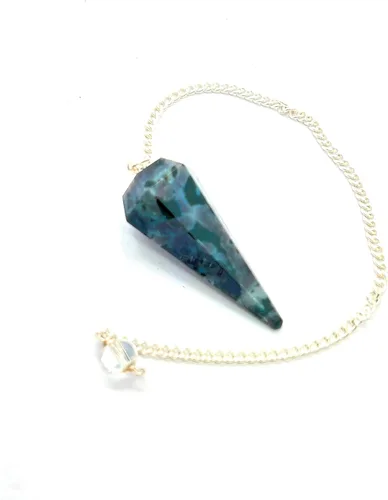Vista 67 de WholesaleGemShop Péndulo facetado de cristal de piedras preciosas naturales