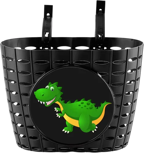Vista 11 de Boys Bike Basket, Cute Bicycle Basket for Kids, Toddlers, Plastic Front Handlebar Basket for Scooter, Tricycle