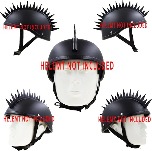Vista 6 de Reflecive Punk Mohawk Warhawk - Accesorio de peluca de goma para esquí, patinaje, bicicleta, motocicleta, scooter, casco de motocicleta