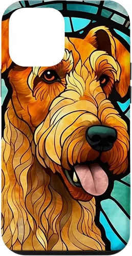 Vista 16 de Airedale Terrier Dog Stained Glass Case for iPhone 17