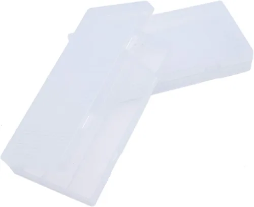 Vista 7 de Paquete de 2 cajas de almacenamiento de baterías de plástico 18650 de 8 celdas con soporte de gancho, impermeable, transparente, de plástico duro