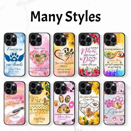 Vista 4 de Fundas de teléfono personalizadas para Apple iPhone 5 6 7 8 11 12 13 14 Pro Max Plus Mini Xr Xs SE Samsung Moto Pixel Blue Lindas fundas