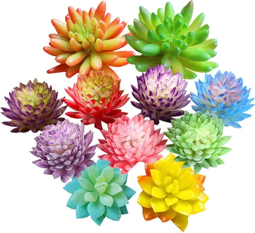 Vista 13 de Zhiheng Plantas suculentas artificiales surtidas (mutil)
