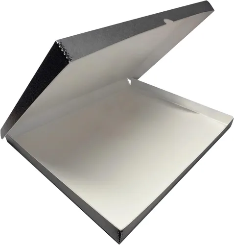 Vista 34 de Lineco Caja de almacenamiento de folio de archivo. Caja de almacenamiento con borde de metal, tapa de concha. 9.5 x 12.5 x 1.75 pulgadas.
