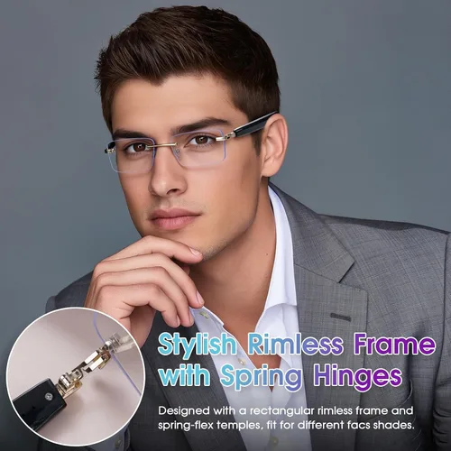 Vista 7 de Gafas de Traducción con IA, Gafas Bluetooth con Traductor en Tiempo Real para 164 Idiomas, Gafas Bluetooth Fotocromáticas con Bisagra de Resorte