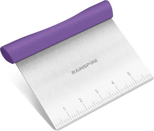 Vista 16 de Raspador de banco de acero inoxidable multiusos para batidora de masa y cortador de pastelería