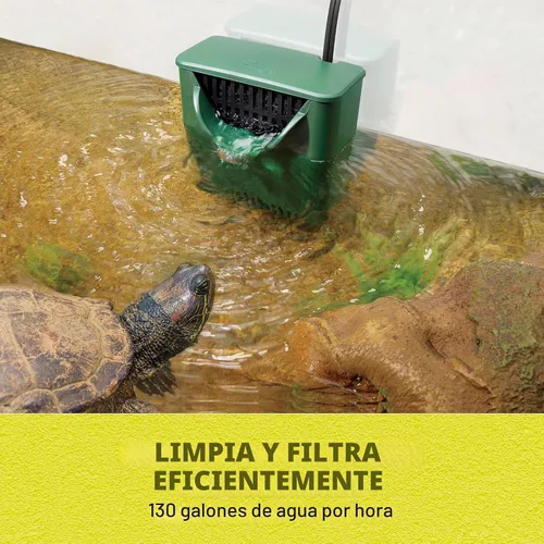 Vista 2 de Zilla Filtro de agua interno para reptiles para mascotas acuáticas, para hasta 20 galones