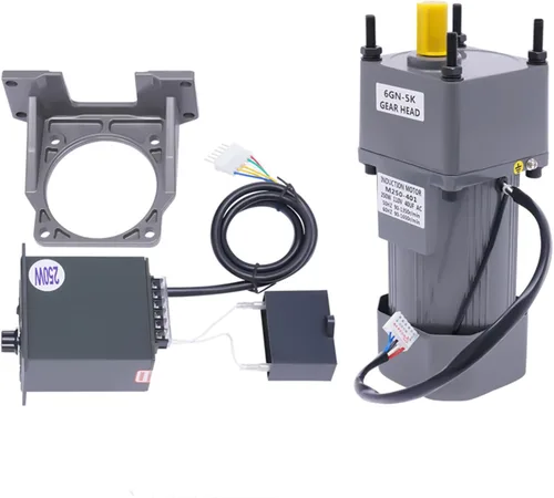 Vista 15 de Motor de engranajes eléctrico 110V 250W 10K Monofásico de alto par motor reductor de engranajes de CA 0-135 RPM Controlador de velocidad variable