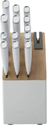 Vista 6 de Juego de bloque de cuchillos KitchenAid Classic Slim con afilador de cuchillos incorporado, cuchillos de cocina de acero inoxidable de alto carbono