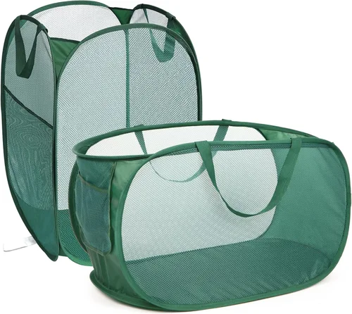Vista 9 de Cestas plegables duraderas para lavandería, cesta desplegable resistente a desgarros para lavandería, cesta de ropa plegable con asas de transporte