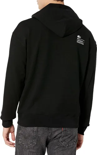 Vista 2 de Lacoste Sudadera con capucha de cocodrilo de ajuste holgado para hombre