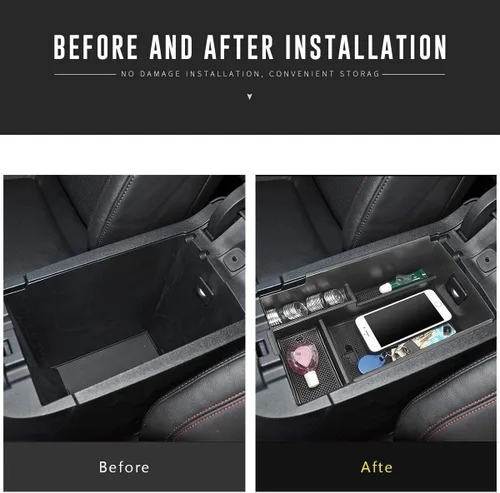 Vista 4 de MARCHFA Bandeja organizadora de consola central compatible con Chevy Equinox 2018, 2019, 2020, 2021, 2022, 2023, 2024, accesorios para Chevy