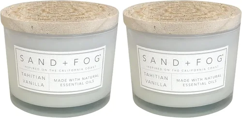 Vista 76 de Sand + Fog Vela perfumada - Chai – Aromas adicionales y tamaños – Mecha 100% de algodón sin plomo - Velas de lujo en frasco para refrescar el aire