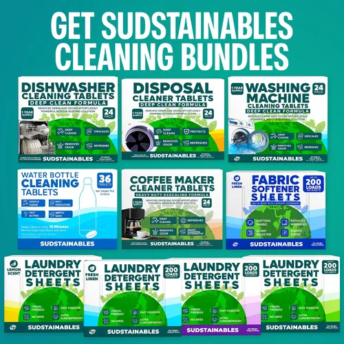 Vista 9 de Sudstainables - Tabletas limpiadoras para cafetera, descalcificadora, 24