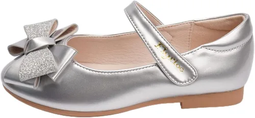 Vista 4 de Flyrioc Sandalias de tacón para niña pequeña, zapatos de vestir de ballet (niño pequeñoniño grande)