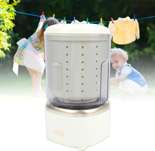 Vista 5 de Fockety Lavadora de ropa interior, 2L USB recargable portátil, mini lavadora automática de lavandería, pequeña lavadora para estar solo, dormitorio