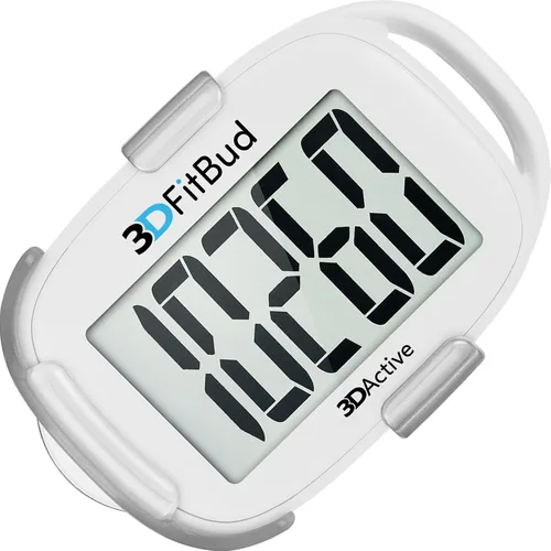 Vista 11 de 3DFitBud Simple Contador de Pasos - Podómetro 3D para caminar de 3DActive con clip, cordón, rastreador de pasos preciso, pantalla grande, fácil