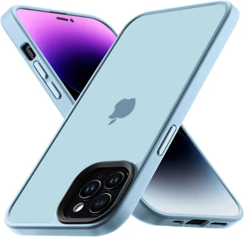 Vista 10 de Yriklso Funda para iPhone 12 Pro Max, a prueba de golpes, iPhone 12 Pro Max, protección contra caídas de grado militar, funda protectora rígida Azul
