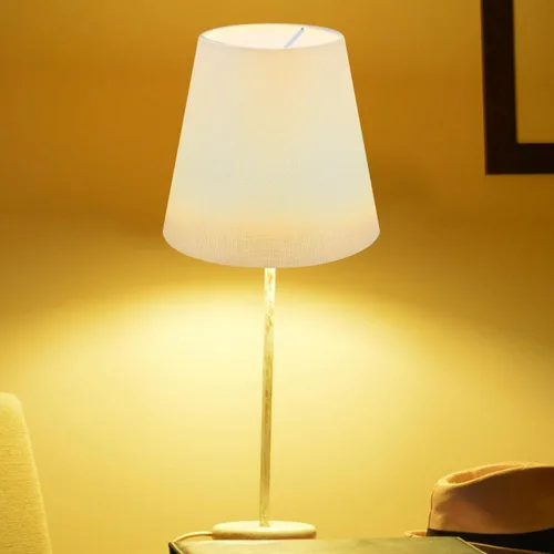 Vista 6 de CALLARON Lámpara pequeña de tela con clip para lámpara de mesa de pared (beige) Pantalla de tela para luz de mesa