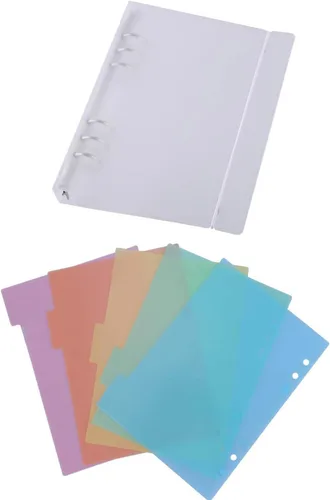 Vista 20 de BAOFALI 10PCS A5 Size Dividers for 6 Ring Binder,with Reinforced Edge and 10 Tabs,Paper Index Divider Category Page Tab Indexing Cards Die and Stamp