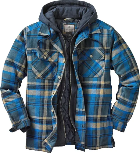 Vista 18 de Legendary Whitetails - Chaqueta Maplewood tipo camisa con capucha para hombre Cuadros de bisonte antiguo