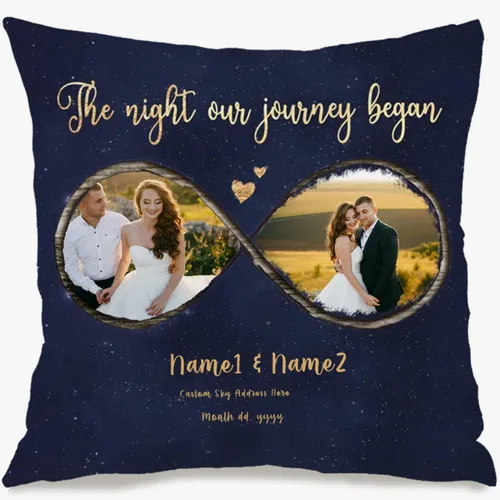 Vista 12 de Custom Pillow Case Printed with a Single Photo and Custom Text Creating a Stylish Decorative Cushion Suitable for Home use While Bringing Meaningful