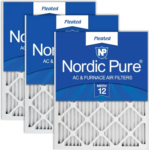 Vista 118 de Nordic Pure 20x20x1 (Tamaño real: 19 1/2 x 19 1/2 x 3/4) Filtros de aire para caldera/aire acondicionado Poly Green MERV 6 – Reduce el polvo