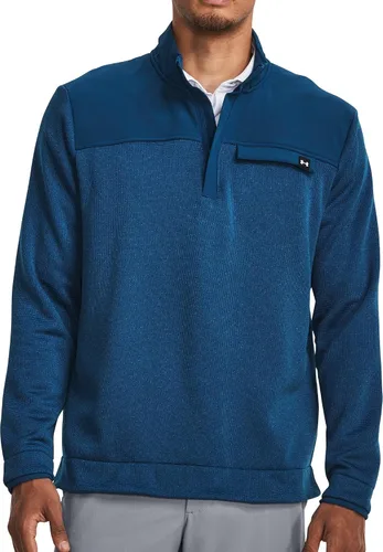 Vista 25 de Under Armour Sudadera Drive Storm con media cremallera para hombre (001) Negro / Blanco