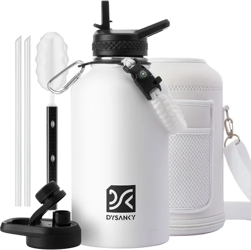Vista 54 de DYSANKY Botella de agua aislada de 32 onzas, metal al vacío de acero inoxidable grueso, jarra de agua deportiva portátil para gimnasio y senderismo