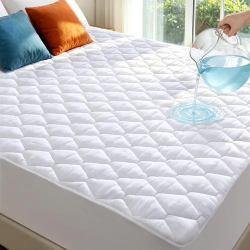 Vista 10 de Protector de colchón tamaño individual, impermeable, lavable, funda acolchada para colchón ajustable, protección de cama de plástico sin ruido