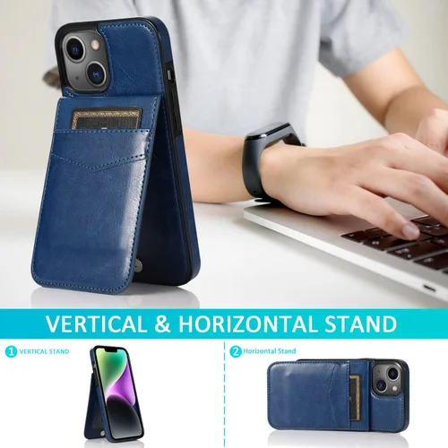Vista 2 de Asuwish Funda compatible con iPhone 15 de 6.1 pulgadas con protector de pantalla de vidrio templado y tarjetero para tarjetas de crédito, soporte