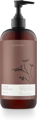 Vista 28 de ILLUME Elemental Collection, vidrio natural de hoja de cedro cítrico, vela de 11.5 onzas, 11.5 onzas, rojo