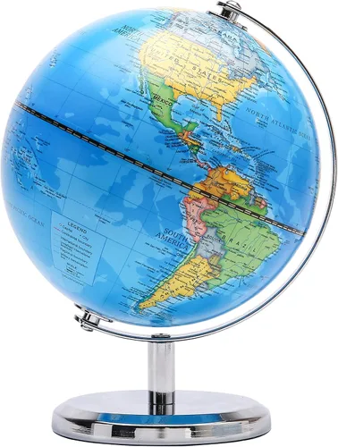 Vista 10 de Globo Antiguo Diámetro 5.5 pulgadas / 14cm - Educativo/Geográfico - Mapa en Inglés