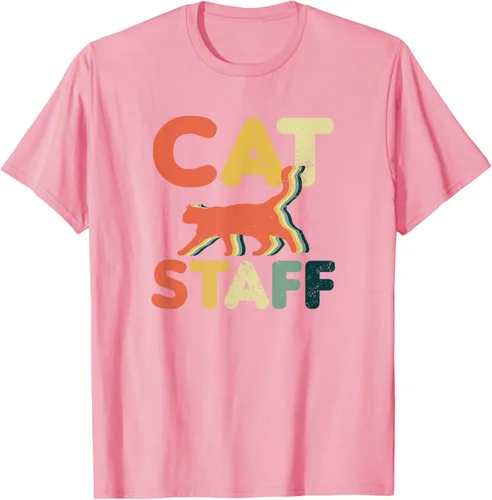 Vista 54 de Cat Servant Design Vintage Retro Staff Gift T-Shirt for Men Women