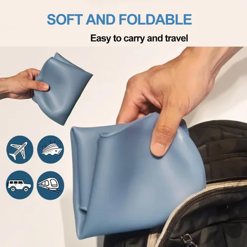 Vista 5 de Baberos de silicona para adultos, baberos ajustables y lavables para hombres y mujeres mayores, impermeables para ancianos con atrapador de migas