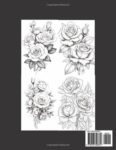 Vista 2 de The Relaxing Coloring Book Beautiful Roses To